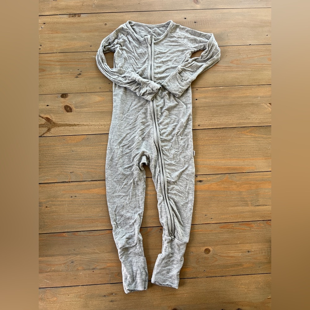 Little Sleepies Heather Gray Zip One-Piece